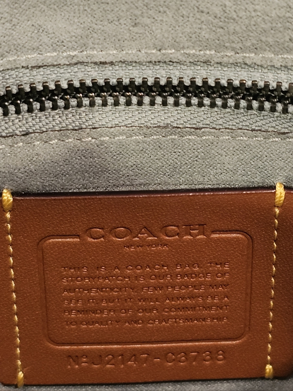 COACH The Beat Leather Saddle Crossbody Bag - Sage/Pewter - Picture 2 of 9